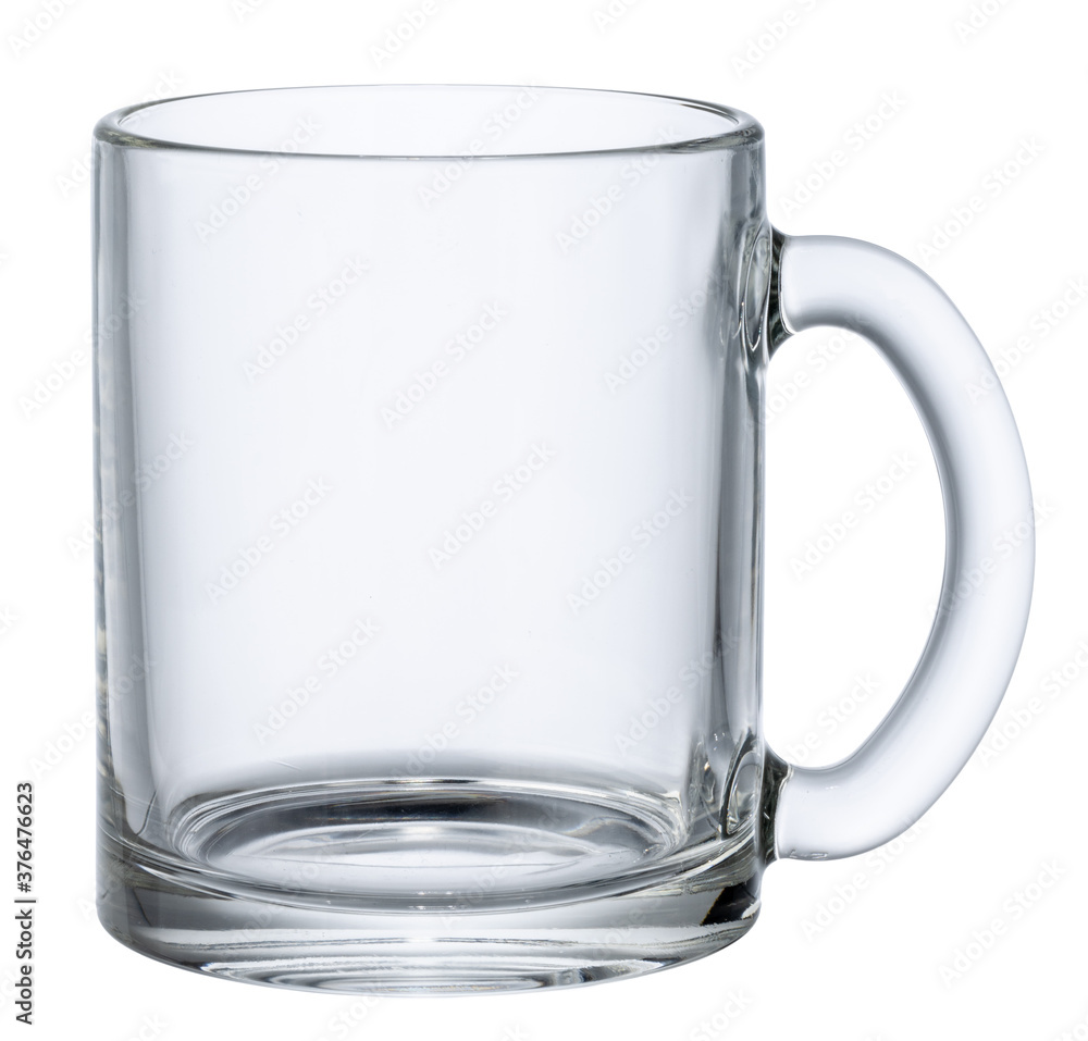 Empty glass cup isolated on white background Empty glass cup isolated on white background