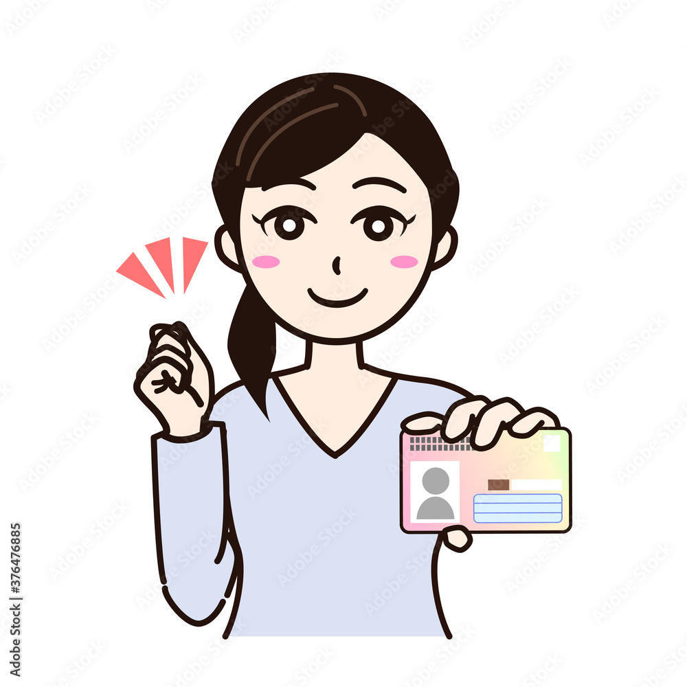 Woman with my number card