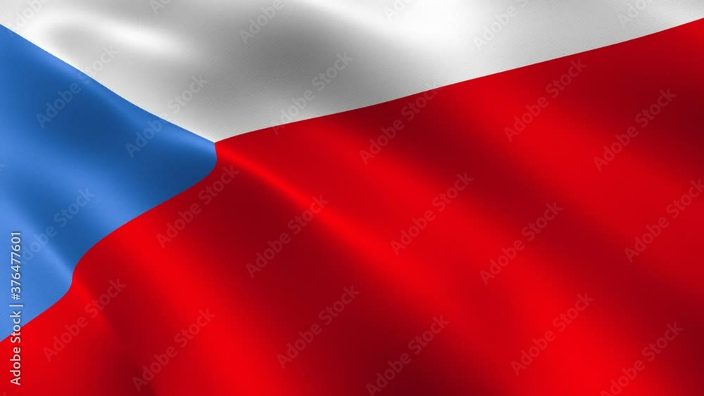 Czech Republic flag waving in the wind. Realistic flag background. Looped animation background. Czech Republic flag waving in the wind. Realistic flag background. Looped animation background.