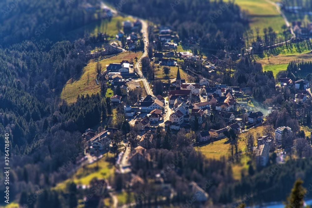 Fototapeta premium Aerial View of St. Radegund
