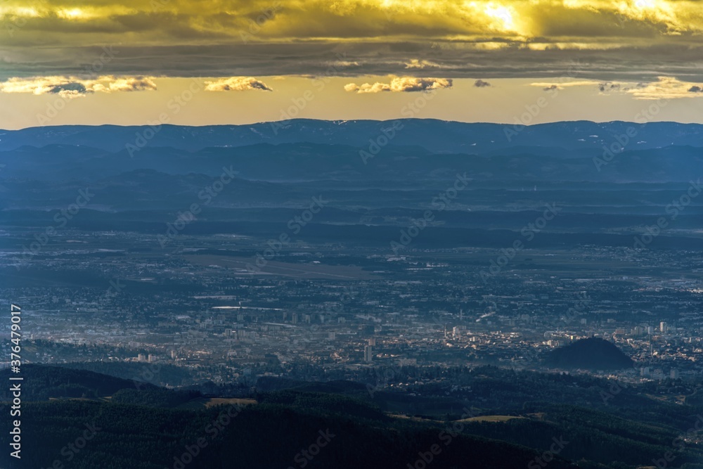 Sunrise over southern Styria