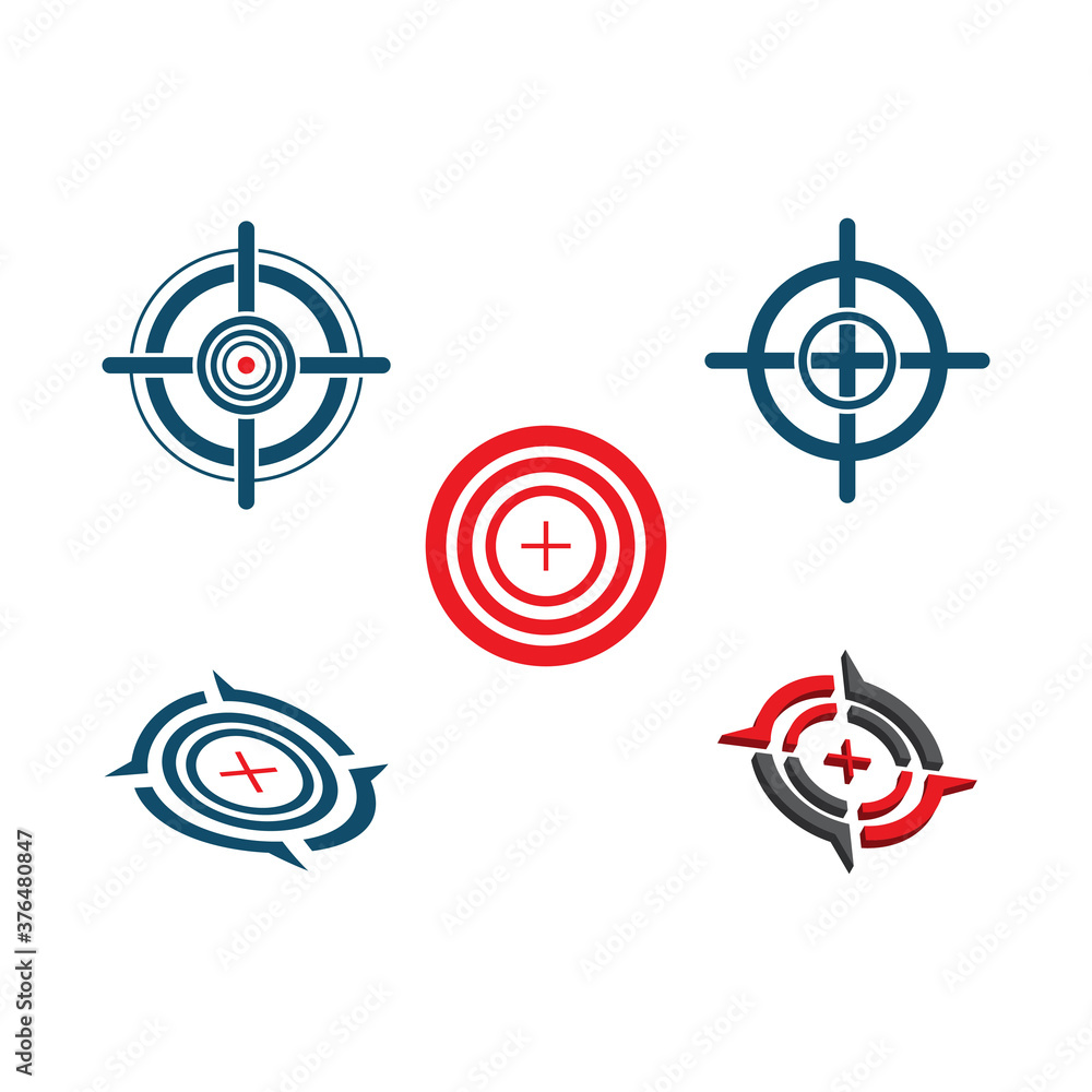 Set Target icon vector illustration design template