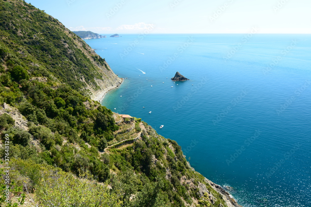Coastline in National park of Cinque Terre. La Spezia province. Liguria. Italy Coastline in National park of Cinque Terre. La Spezia province. Liguria. Italy