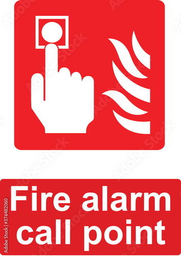 Fire alarm call point sign