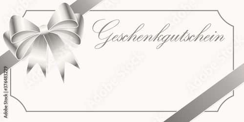 gift voucher with ribbon bow