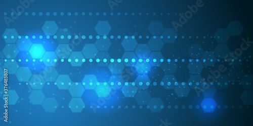 futuristic hexagonal technology background