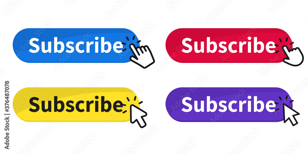 Subscribe button with cursor. Buttons Like, comment and dislike. Blogging, promotion, subscribe to channel, blog. Subscribe on channel. Live video streaming Notification or Message bell icon Subscribe button with cursor. Buttons Like, comment and dislike. Blogging, promotion, subscribe to channel, blog. Subscribe on channel. Live video streaming Notification or Message bell icon