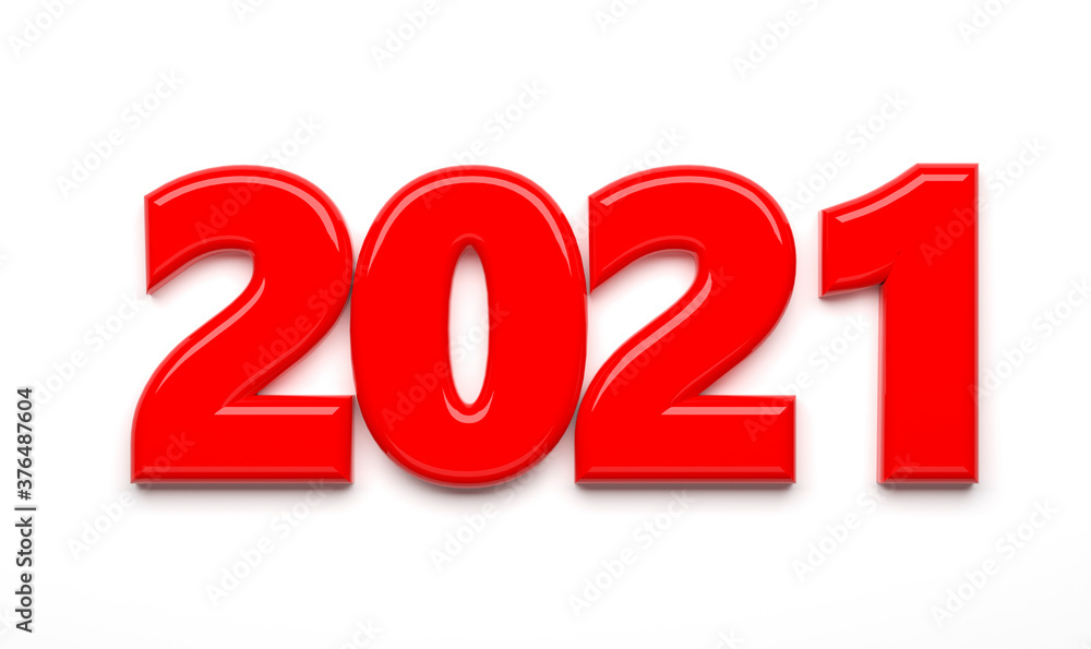 new year 2021 numbers as graphic element in front of background - 3D Illustration new year 2021 numbers as graphic element in front of background - 3D Illustration