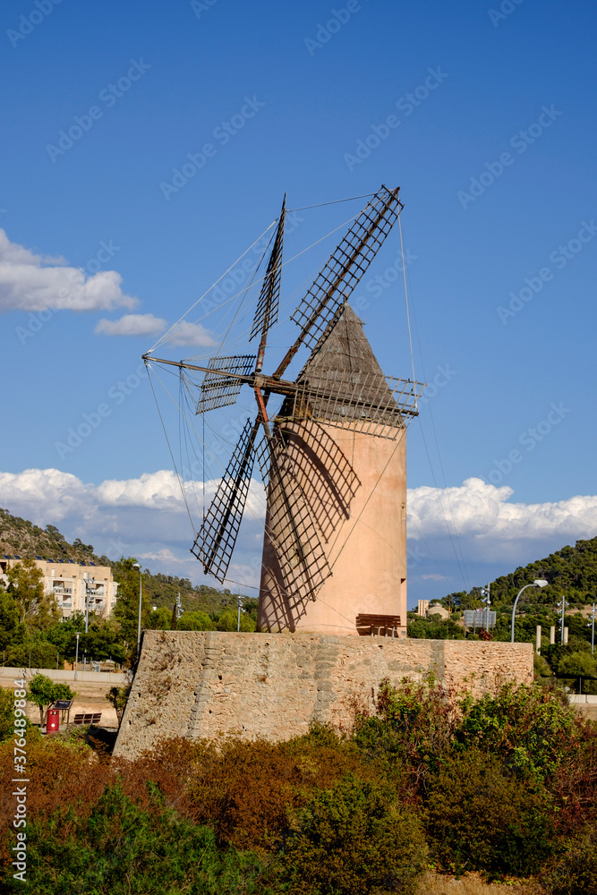 molino de viento, Santa Ponça, edificio historico, Mallorca, balearic islands, spain, europe