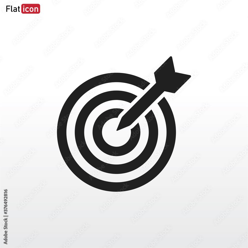 Target icon vector . Dartboard sign Target icon vector . Dartboard sign