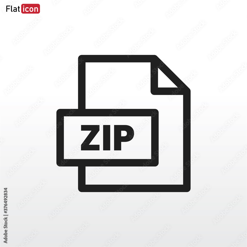 Zip file icon . ZIP sign Zip file icon . ZIP sign