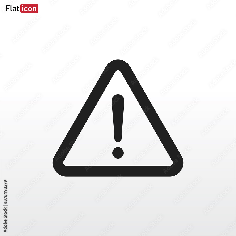 Warning icon vector . Attention sign Warning icon vector . Attention sign
