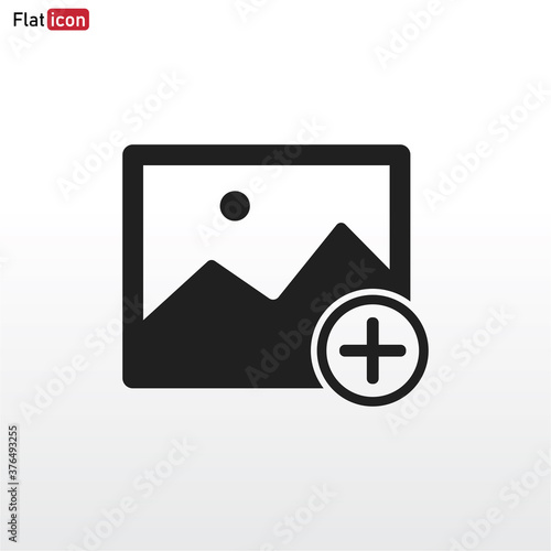 Add Image icon vector . Add Photo sign