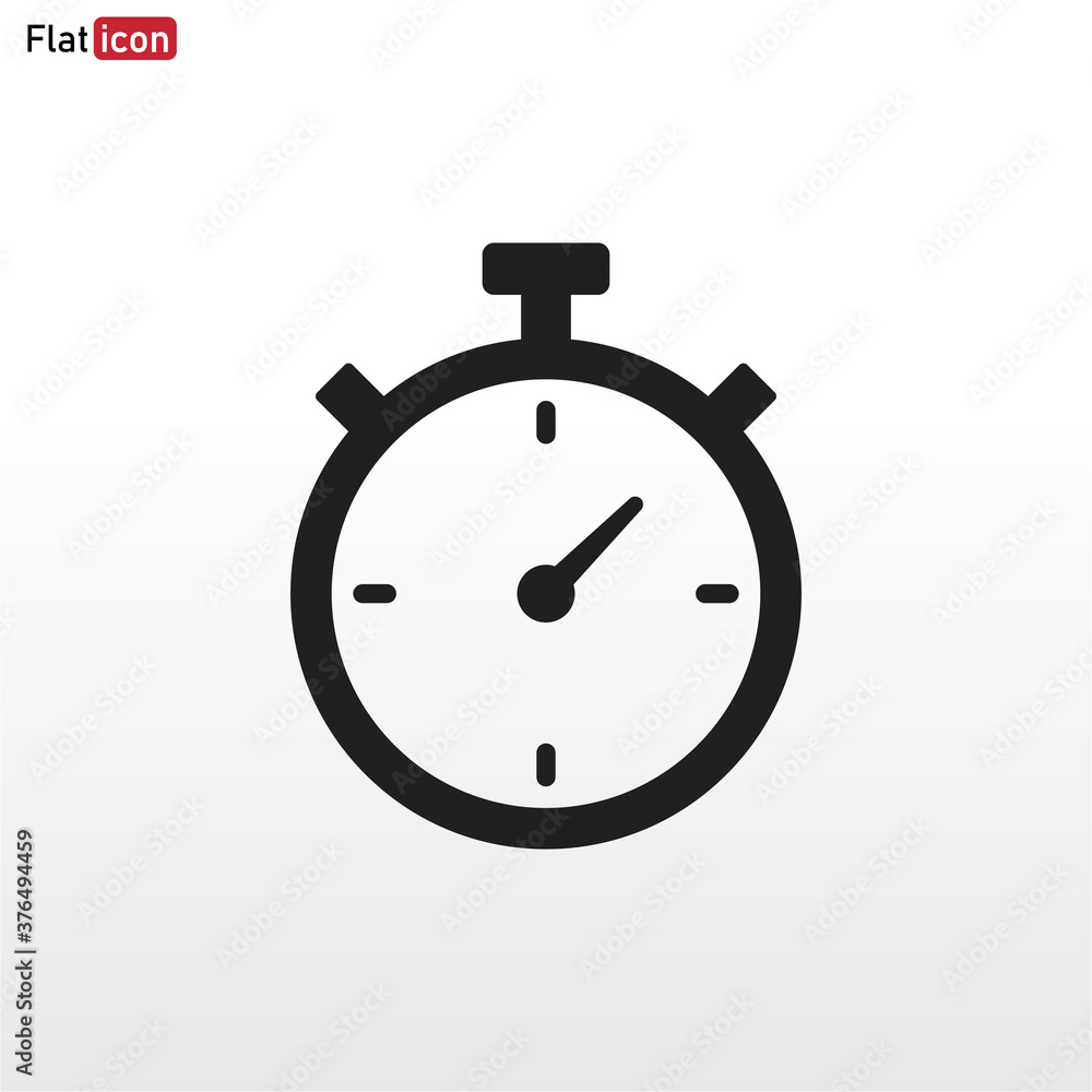 Stopwatch icon vector . Timer sign Stopwatch icon vector . Timer sign