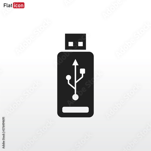 usb flash icon vector . Usb Memory sign