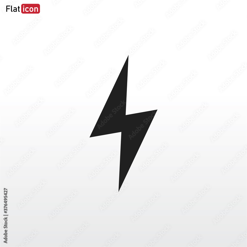 Flash icon vector . Lightning sign