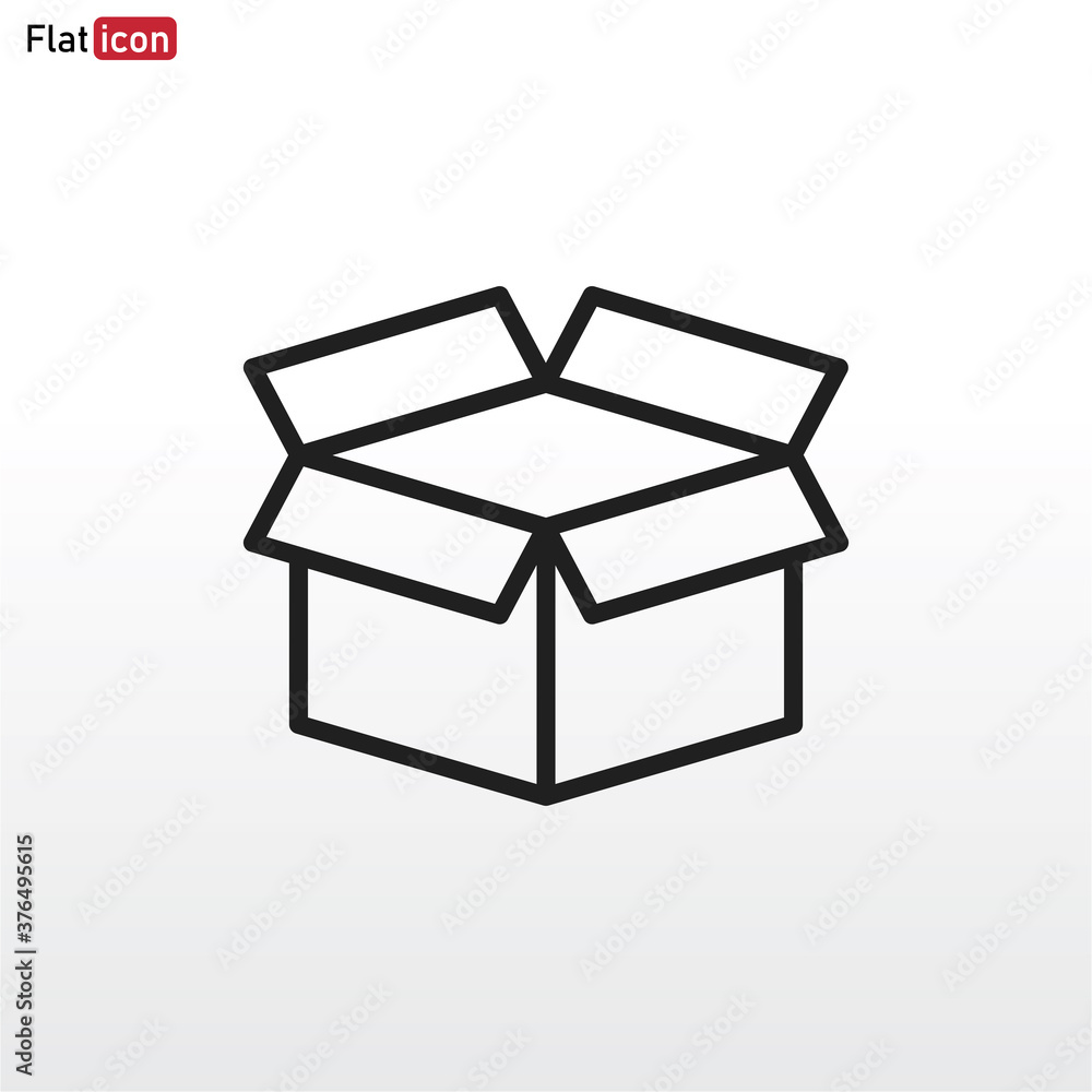 Box icon vector . Cargo sign Box icon vector . Cargo sign