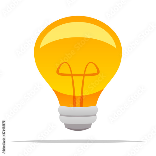 Light bulb vector isolated illustration