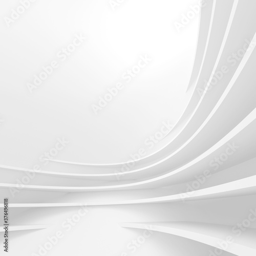 Modern Structure Wallpaper. White Circular Texture
