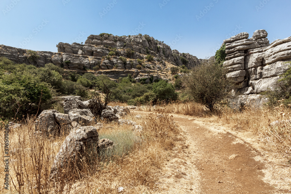 The torcal of antequera in Malaga