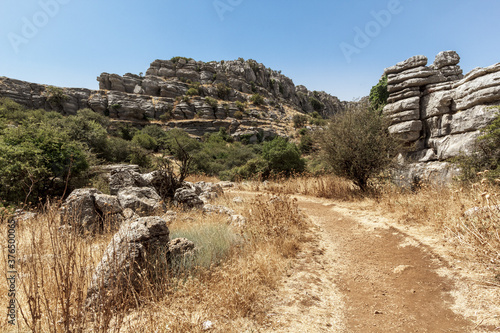 The torcal of antequera in Malaga