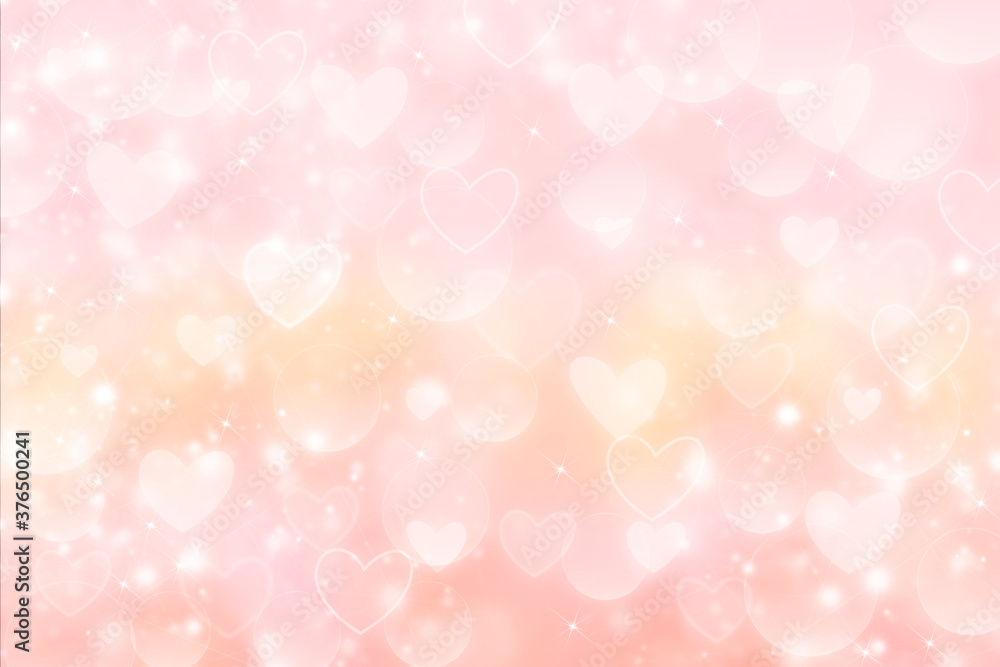 Valentine abstract background - pink hearts. Valentine's Day concept.