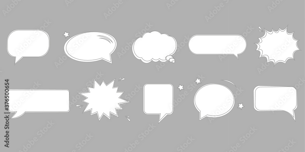 Set of speech bubbles. Vector illustration Set of speech bubbles. Vector illustration