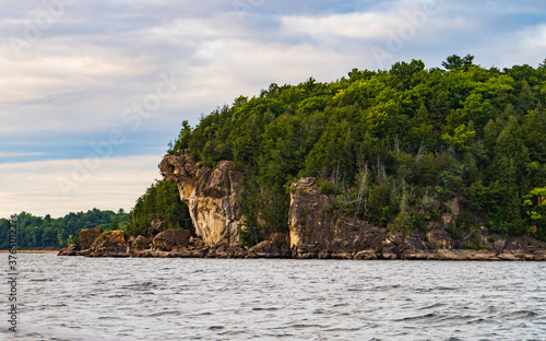 At Lone Rock Point in Burlington you can see where the Champlain Thrust has pushed older layers up onto the younger layers, reversing the order 