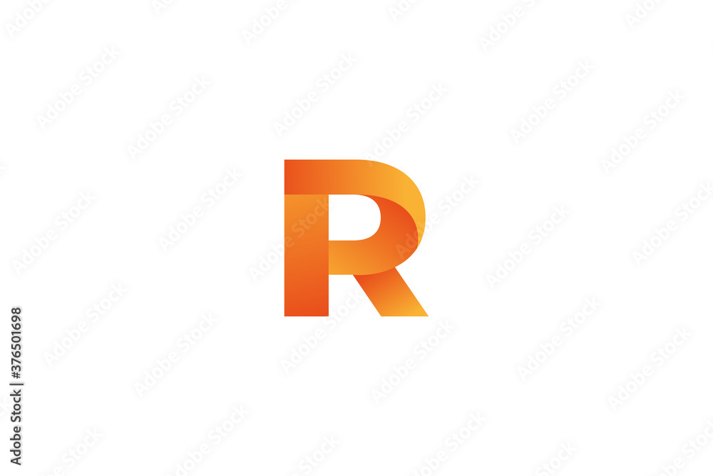 Abstract letter R logo design . Letter R logo with Orange color . vector illustration Abstract letter R logo design . Letter R logo with Orange color . vector illustration
