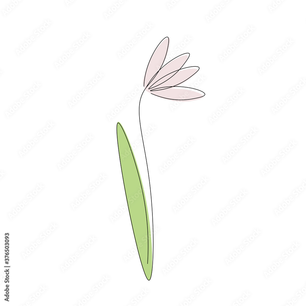 Obraz premium Flower icon on white background, vector illustration