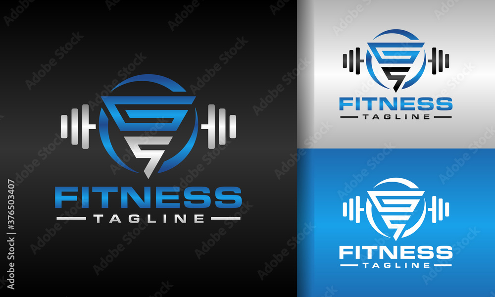 Fitness Letter Gs Logo Vector De Stock | Adobe Stock