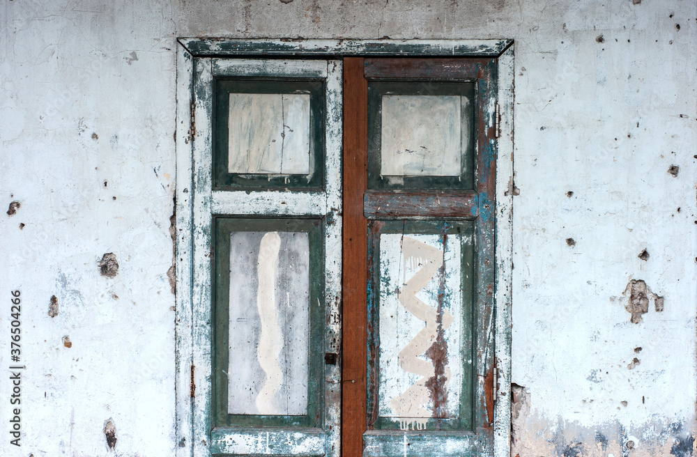 old wooden window
