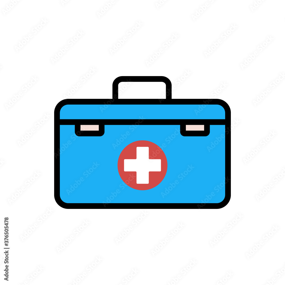 Fototapeta premium Bag, medical, doctor vector icon