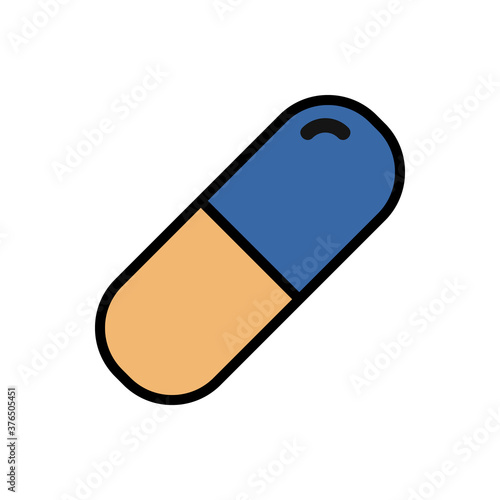 Pill, capsule, drug vector icon