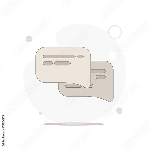 conversational bubble vector flat illustration on white