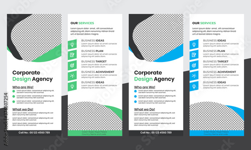 Corporate digital Business agency Creative DL Rack Card template design
