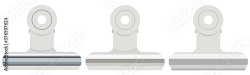 目玉クリップのベクターイラスト　クリップ　セット　挟む