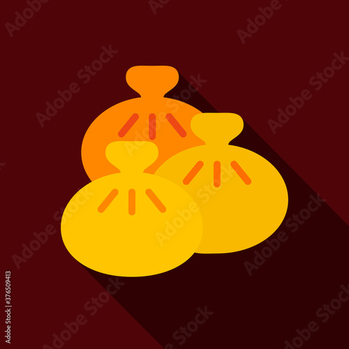 Khinkali vector icon. Fast food sign