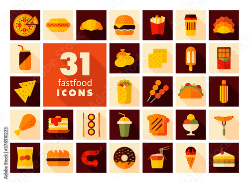 Fastfood, Food court vector icon