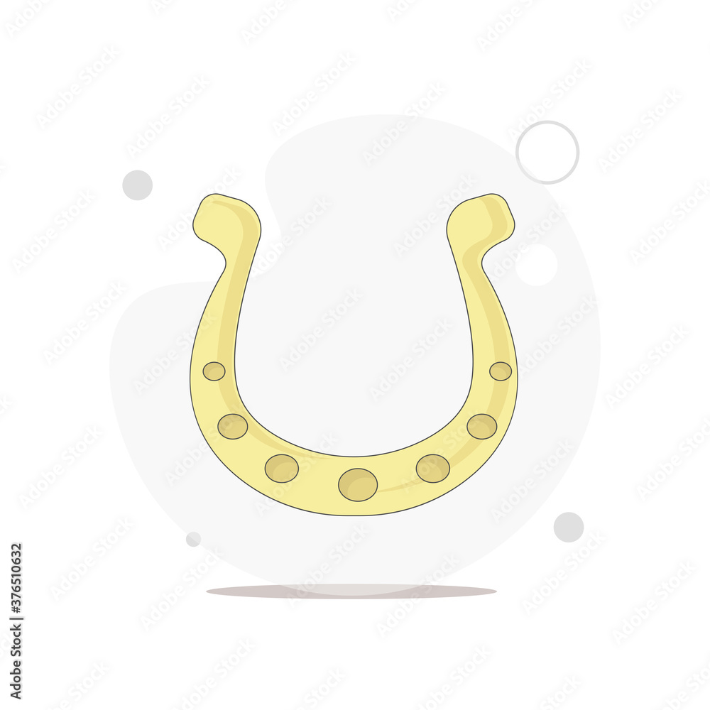 horseshoe vector flat illustration on white horseshoe vector flat illustration on white