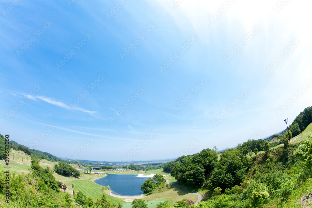 Fototapeta premium ゴルフ場の景観