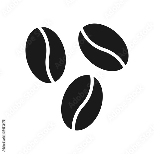 Silhouette coffee bean icon vector illustration