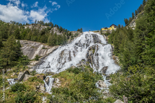the beautiful Toce Waterfall in Formazza Valley in Piedmont