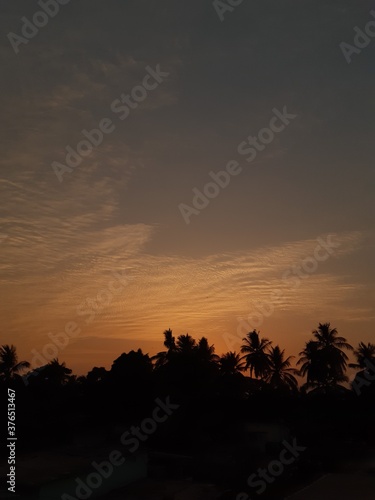 sunset over the sea