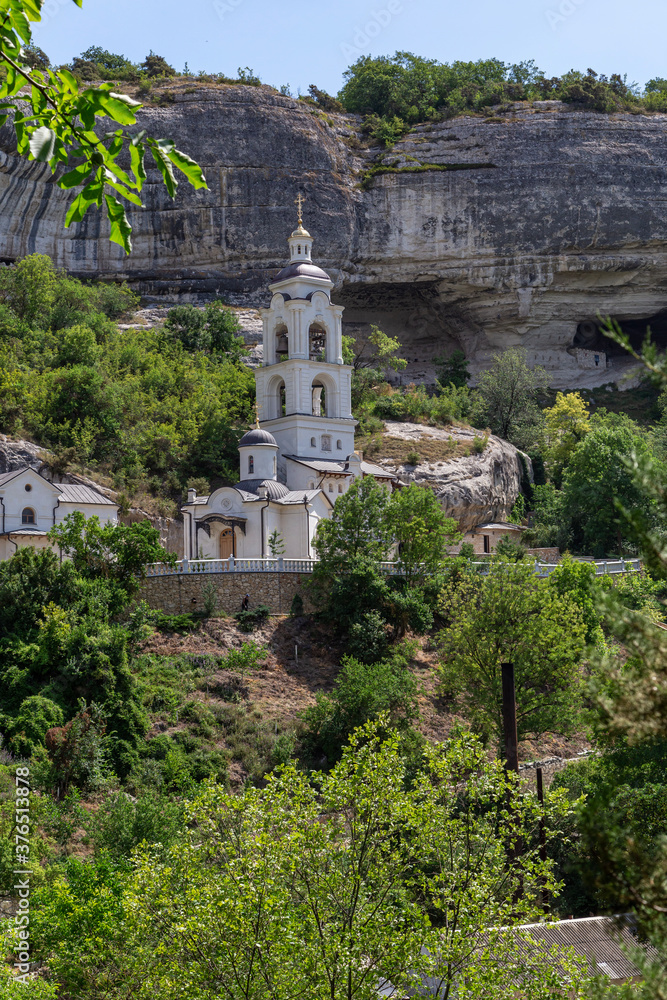 Orthodox cave Holy - Assumption Monastery. Bakhchisarai. Crimea