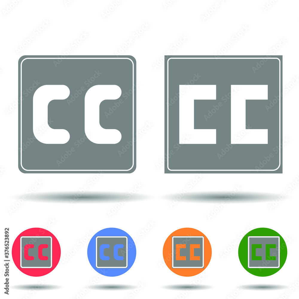 CC Creative Commons icon vector logo isolated on background CC Creative Commons icon vector logo isolated on background