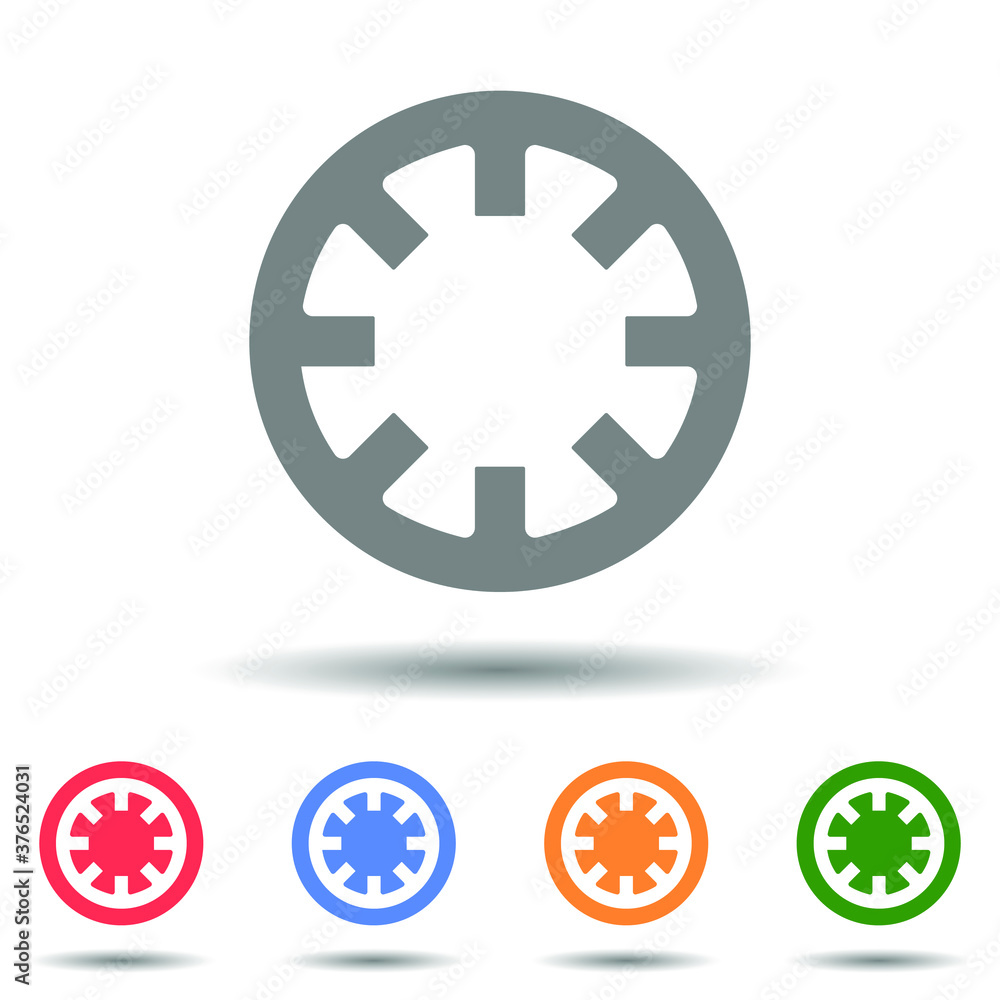 Circle center icon vector logo isolated on background