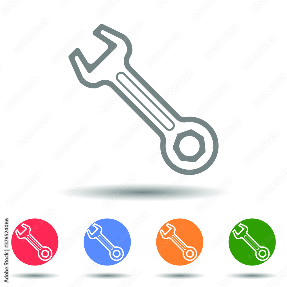 Steel key tool icon vector logo isolated on background Steel key tool icon vector logo isolated on background