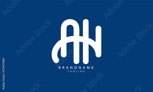 Alphabet letters Initials Monogram logo AH, HA, A and H photo