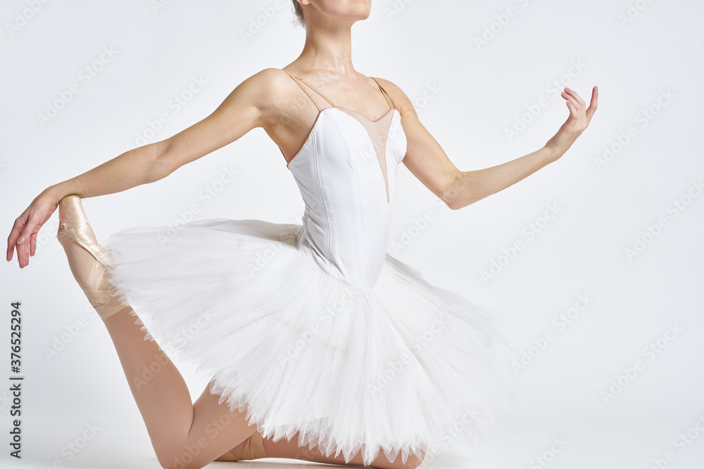 Silhouette ballerina attractive dance performing flexibility exercise Silhouette ballerina attractive dance performing flexibility exercise
